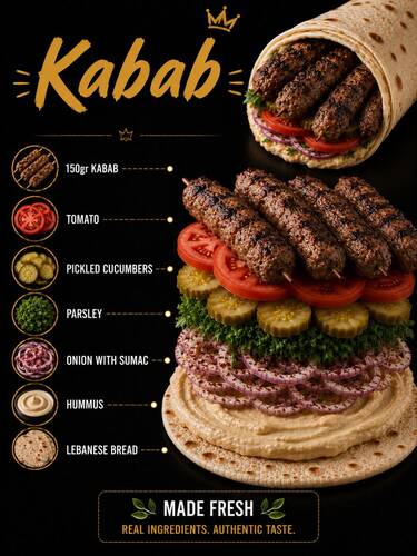 Grilled kabab skewers